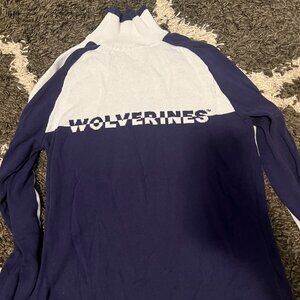 Navy and White Michigan Wolverines Sweater